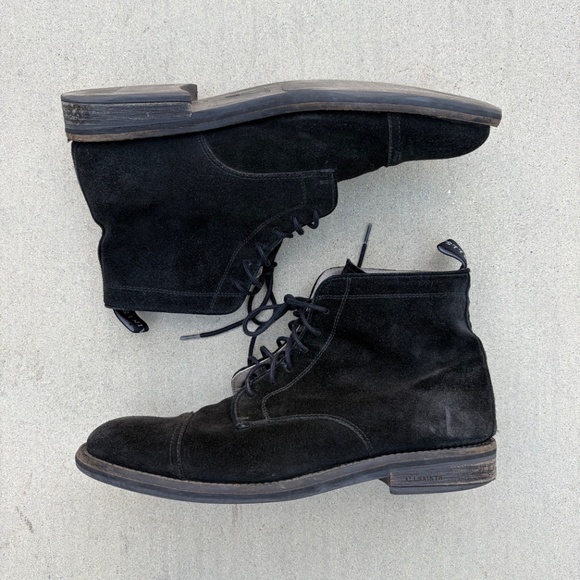 All Saints Harland black suede boot main image 8